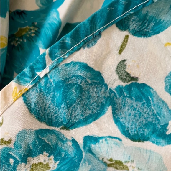 Vintage 1960’s White Cotton Floral Circle Skirt - Picture 6 of 16